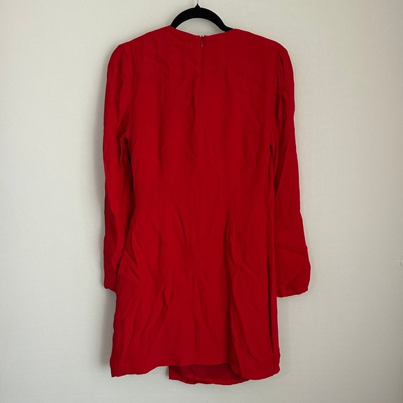 C/MEO Collective Mini Dress Wrap Long Sleeve Party‎ Cocktail Red Night Air XS - Picture 3 of 10